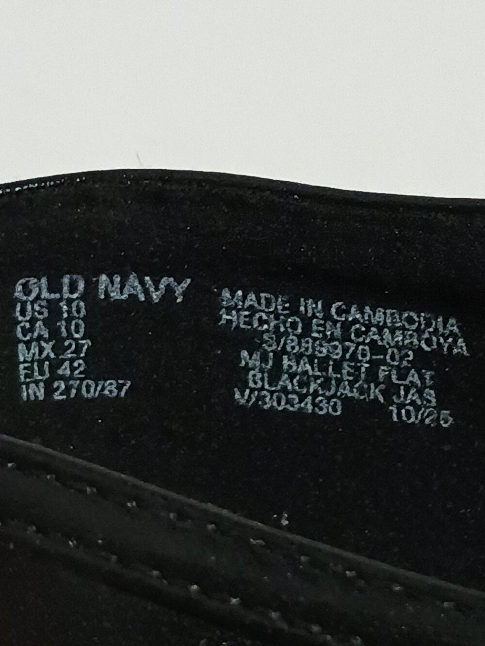 Old Navy Black Mary Jane Ballet Flats Buckle Square Toe Women’s Size 10 NWT - Picture 9 of 9